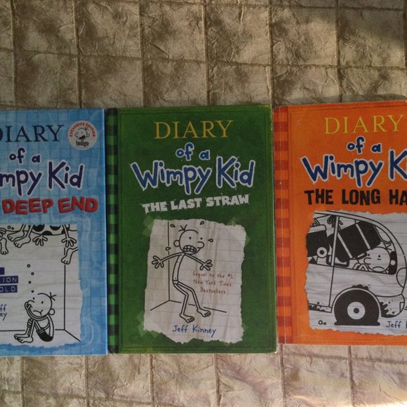 Dairy of a Wimpy kid book hard cover novel by Jeff Kinney lot of three - Picture 2 of 12